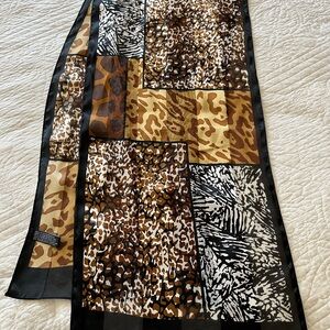 Animal Print Silk Scarf